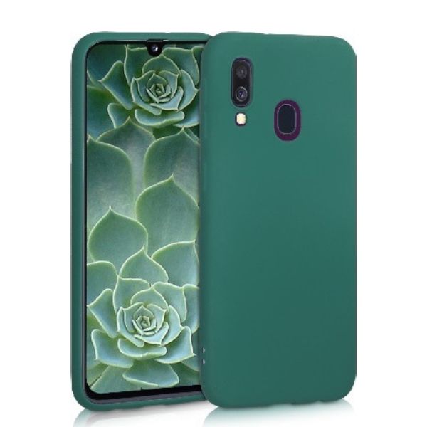 Θήκη Σιλικόνης Soft TPU Back Cover | Samsung A40 Πράσινο Σκούρο