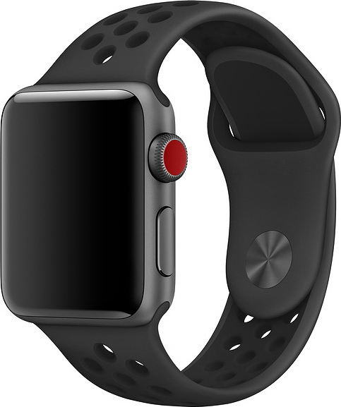 Softband Λουράκι Σιλικόνης Μαύρο (Apple Watch 42/44/45mm)