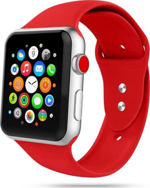Silicone Band Λουράκι OEM για (Apple Watch 42/44/45mm) – Κόκκινο