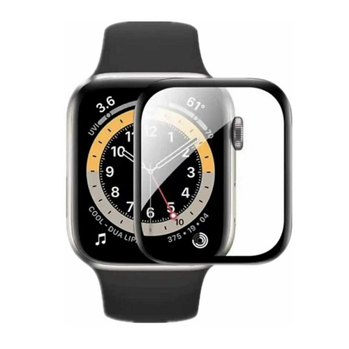Full Face Tempered Glass Apple Watch 45mm - Μαύρο