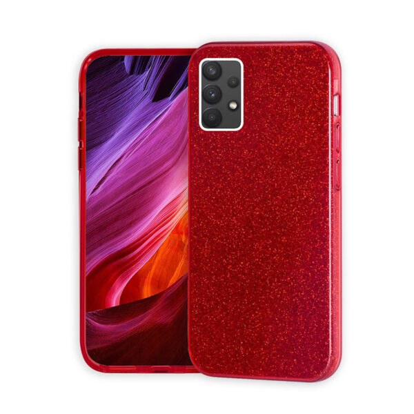 Θήκη Σιλικόνης Caselab Glitter για Samsung Galaxy A13 4G - Κόκκινο