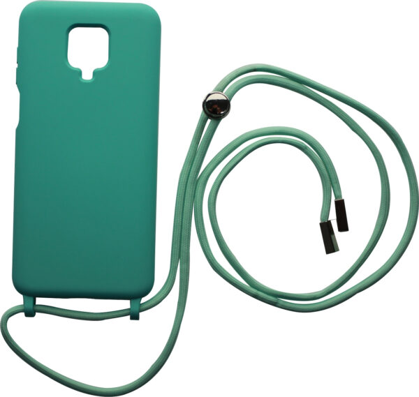 Θήκη Σιλικόνης Back Cover Με Λουράκι για Xiaomi Redmi Note 9S - Πράσινη - Image 1