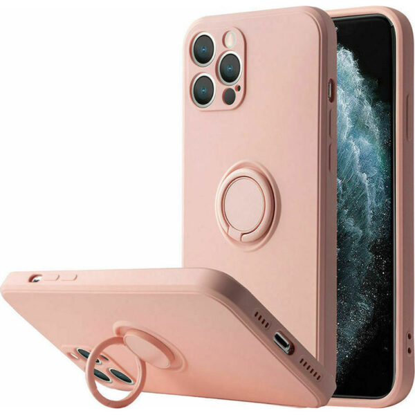 OEM Vennus ΄Θήκη Σιλικόνης Ring Για Apple Iphone 13 Pro Max - Ροζ