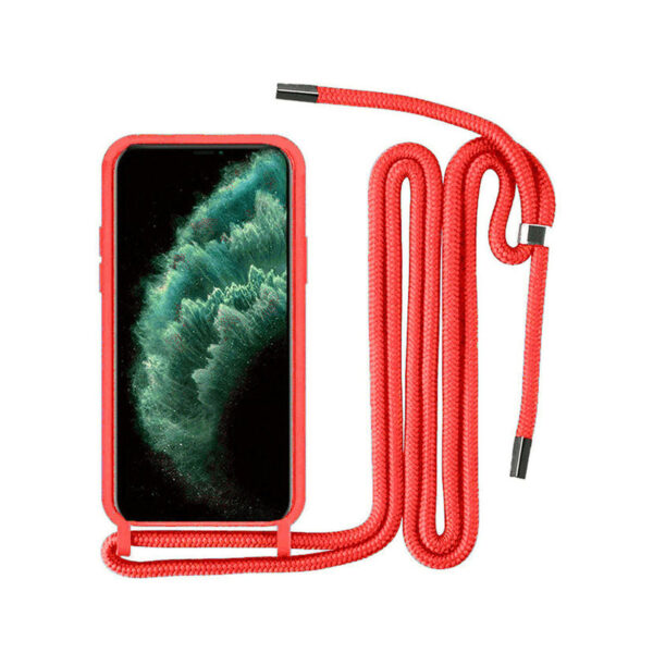 OEM Back Cover Σιλικόνης με Λουράκι για Samsung Galaxy A02S/A03S - Κόκκινο
