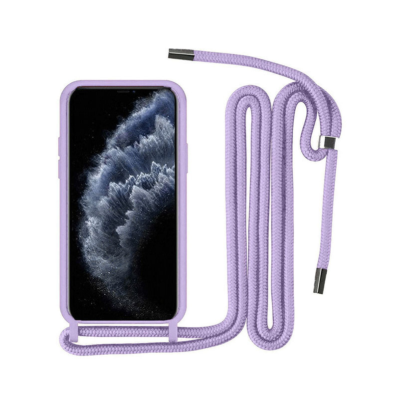 Θήκη Σιλικόνης Back Cover Με Λουράκι για Apple iPhone 13 Pro - Λιλά - Image 1