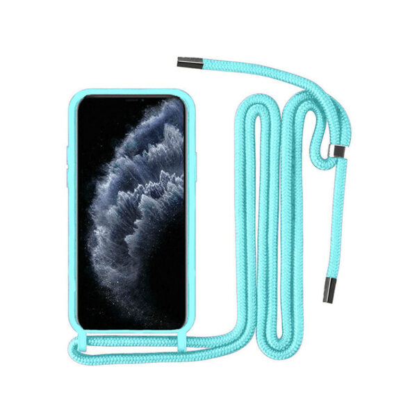Θήκη Σιλικόνης Back Cover Με Λουράκι για Xiaomi Redmi 9A/9i/9AT - Γαλάζιο
