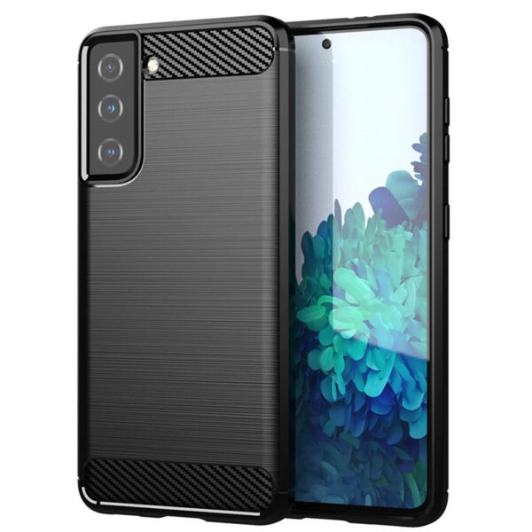 OEM Θήκη Σιλικόνης Carbon Για Samsung Galaxy S21 FE - Μαύρη