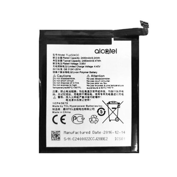 Μπαταρία TLp024CC/TLp024C1 - 2460mAh για Alcatel Shine Lite (5080X)/A3 (5046Y)(Bulk)