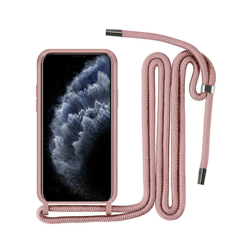 Θήκη Σιλικόνης Back Cover με Λουράκι για Samsung Galaxy A13 4G - Ροζ - Image 1