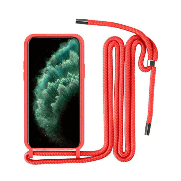 Θήκη Σιλικόνης Back Cover με Λουράκι για Samsung Galaxy A33 5G - Κόκκινο