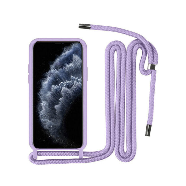 Θήκη Σιλικόνης Back Cover με Λουράκι για Samsung Galaxy A33 5G - Λιλά