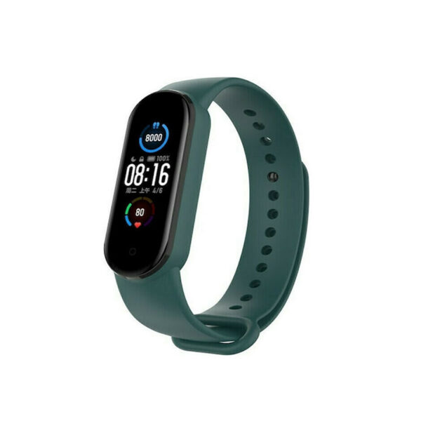 Λουράκι Σιλικόνης για Xiaomi Mi Smart Band 5/Mi Smart Band 6 - Πράσινο Κυπαρισσί
