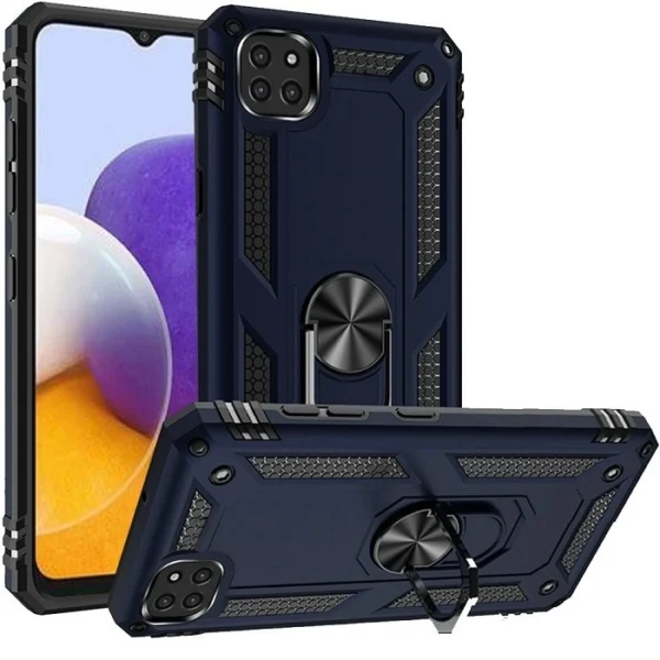 Θήκη Motomo Tough Armor With Ring για Samsung Galaxy A22 5G - Μπλε