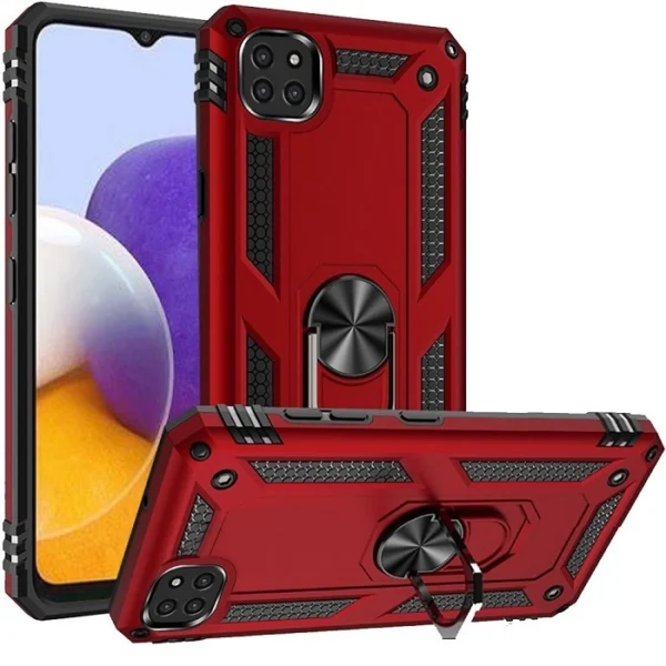 Θήκη Motomo Tough Armor With Ring για Samsung Galaxy A22 5G - Κόκκινο