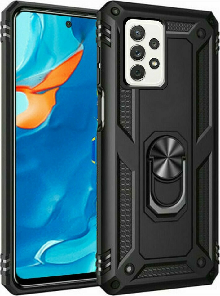 Θήκη Motomo Tough Armor With Ring για Samsung Galaxy A72 - Μαύρο - Image 1