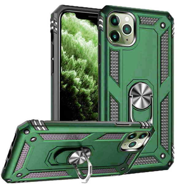 Θήκη Motomo Tough Armor With Ring για Apple iPhone 12 Pro Max - Σκούρο Πράσινο