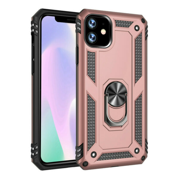 Θήκη Motomo Tough Armor With Ring για Apple iPhone 13 - Ροζ Χρυσό