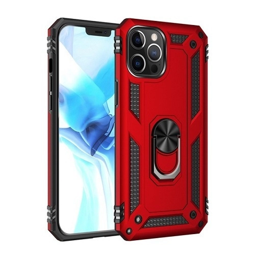 Θήκη Motomo Tough Armor With Ring για Apple iPhone 12 Pro Max - Κόκκινο