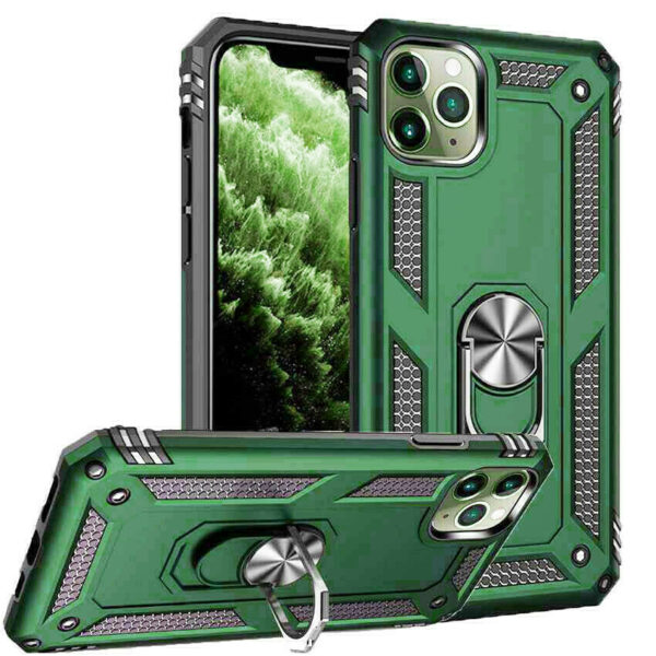 Θήκη Motomo Tough Armor With Ring για Apple iPhone 11 - Σκούρο Πράσινο