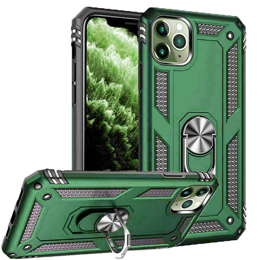 Θήκη Motomo Tough Armor With Ring για Apple iPhone 11 - Σκούρο Πράσινο - Image 1