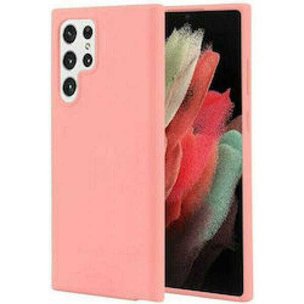 OEM Θήκη Σιλικόνης Soft TPU Back Cover για Samsung Galaxy S22 Ultra Χρώμα: Απαλό Ρόζ