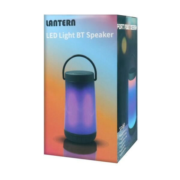 SP-069 Mood Light Ηχείο Bluetooth με Διάρκεια Μπαταρίας έως 4 ώρες Χρώμα:Μαύρο