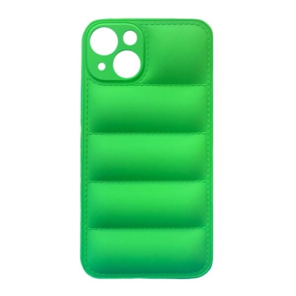 OEM Θήκη Πλάτης Σιλικόνης Puffer Jacket για Apple IPhone 13 Χρώμα: Λαχανί