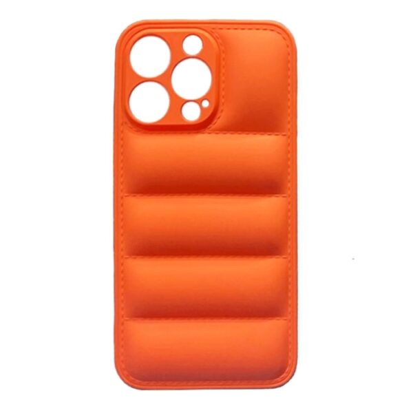 OEM Θήκη Πλάτης Σιλικόνης Puffer Jacket για Apple IPhone 13 Pro Max Χρώμα: Πορτοκαλί