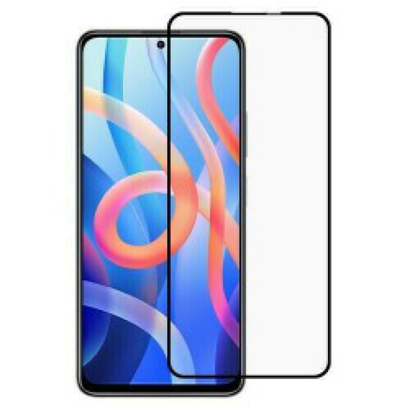 Προστασία Οθόνης Full Cover Full Glue Tempered Glass 9H για Xiaomi Poco M5 Χρώμα: Μαύρο - Image 1