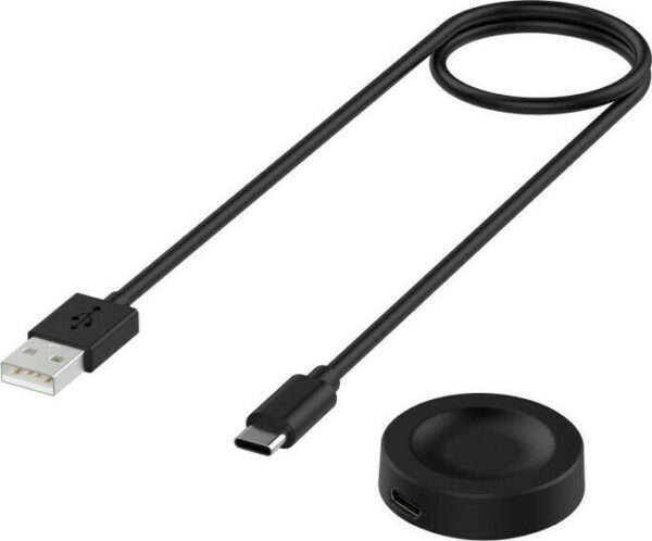 Ασύρματος Φορτιστής με Kαλώδιο USB-A 1m για Huawei Watch 3/3 Pro/GT 2 Pro/GT 3 Χρώμα: Μαύρο