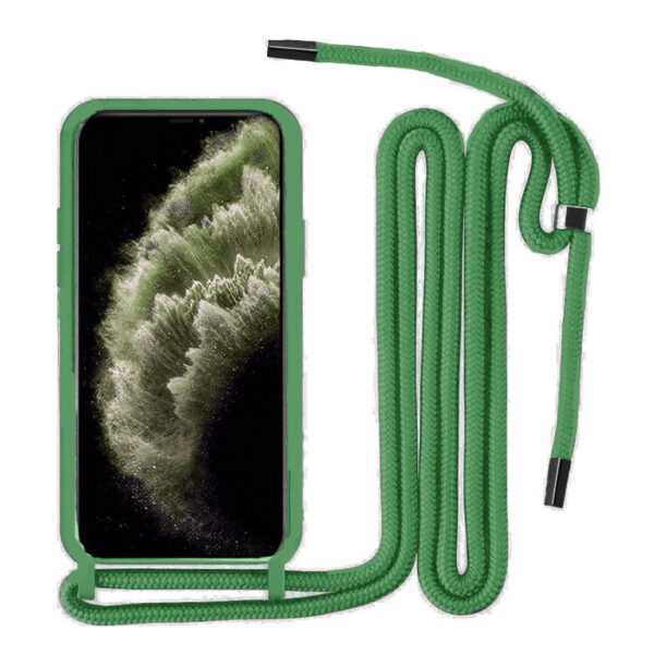 OEM Θήκη Πλάτης Σιλικόνης με Λουράκι για Samsung Galaxy A52/A52S/A52 5G Χρώμα: Πράσινο