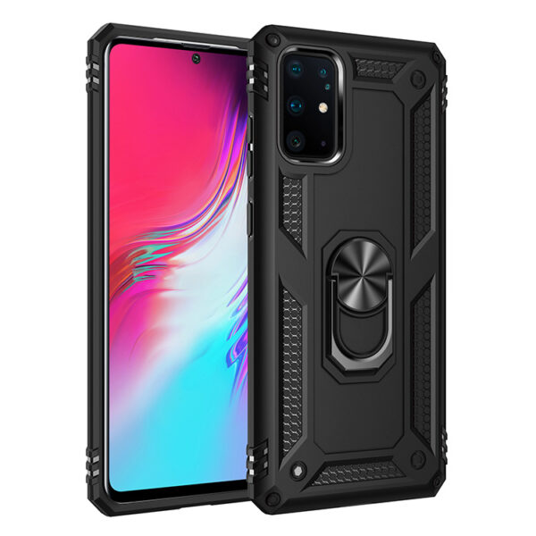 Hybrid Shockproof Armor Case With Rotating Ring για Samsung Galaxy A71 A715F Χρώμα: Μαύρο