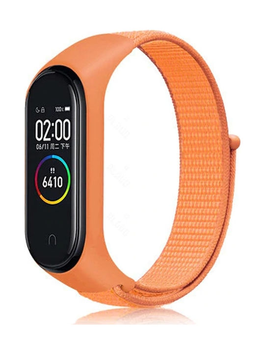 Λουράκι Υφασμάτινο για Mi Band 3/4 Χρώμα: Πορτοκαλί
