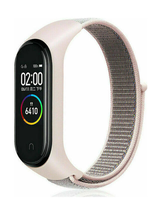 Λουράκι Υφασμάτινο για Mi Band 3/4 Χρώμα: Ρόζ Ανοιχτό