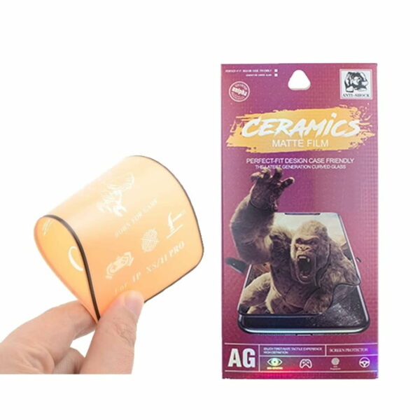Προστασία Οθόνης 9D Ceramic Tempered Glass Matt για Apple Iphone 12 Pro Max Χρώμα: Μαύρο