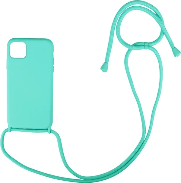 OEM Θήκη Σιλικόνης Back Cover με Λουράκι για Samsung Galaxy A22 5G A226B Χρώμα: Τιρκουάζ