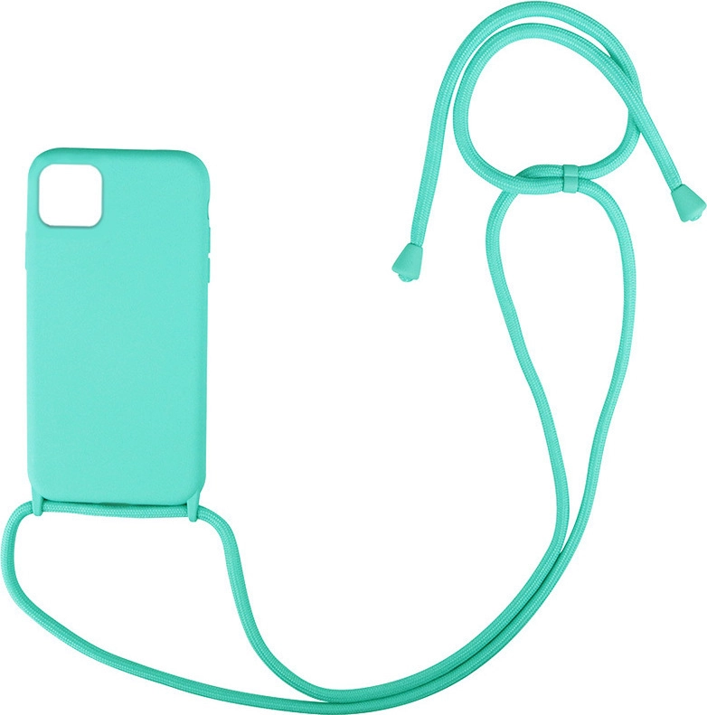 OEM Θήκη Σιλικόνης Back Cover με Λουράκι για Samsung Galaxy A22 5G A226B Χρώμα: Τιρκουάζ - Image 1