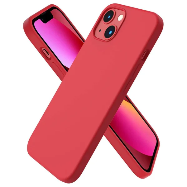 Θήκη Soft Back Cover Σιλικόνης για iPhone 13 Χρώμα: Κόκκινο - Image 1