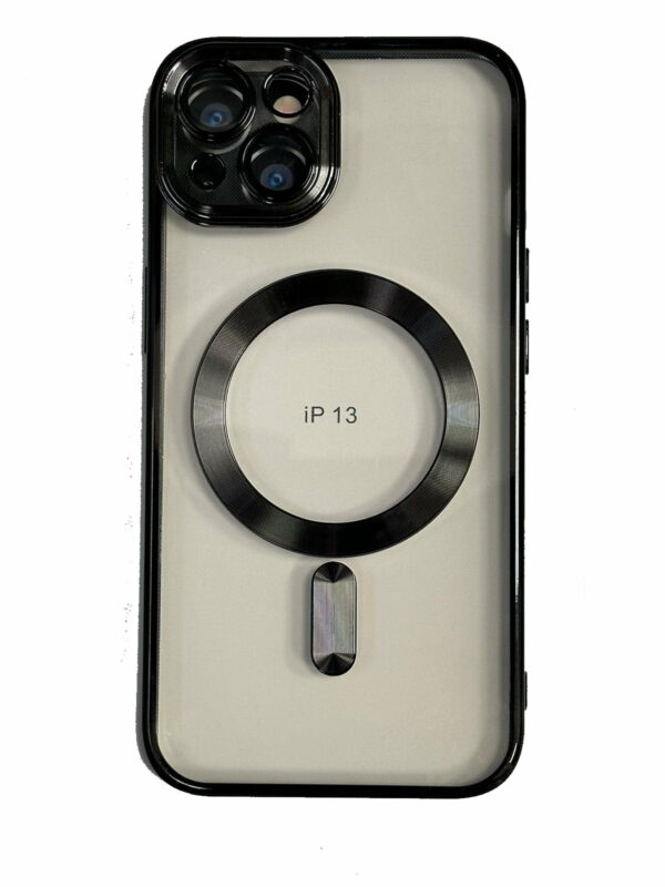 OEM Διάφανη Θήκη Σιλικόνης Back Cover με Πλαίσιο Μαύρο Για Iphone 13