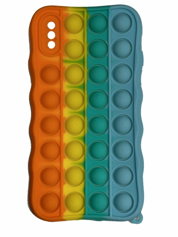 OEM Θήκη πλάτης Σιλικόνης Πολύχρωμη Fidget Multicolour with Pop it για Iphone X/XS