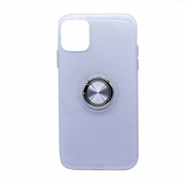 OEM Θήκη Πλάτης Σιλικόνης με Finger Ring για Iphone 11 Pro Χρώμα: Ασημί