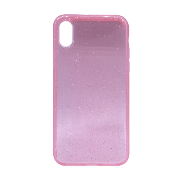 OEM Αστραφτερή Θήκη Πλάτης Σιλικόνης για iPhone XS Max Χρώμα: Ροζ