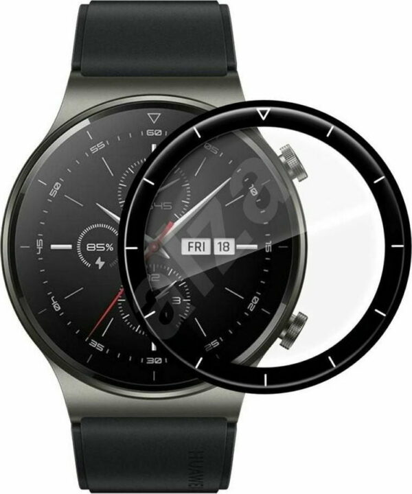 Oem Full Tempered Glass 2.5D 0.3mm Για Huawei Watch GT2 Pro 47mm Χρώμα: Μαύρο