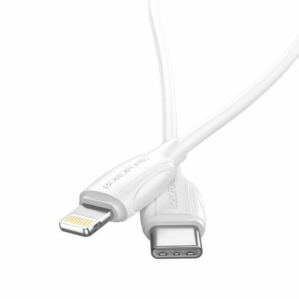 Borofone BX19 USB-C to Lightning Cable 20W Λευκό 2m