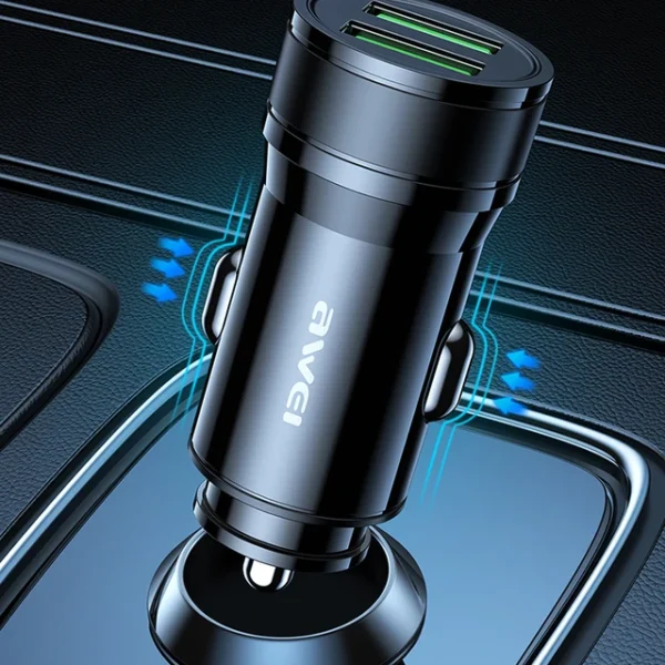 AWEI C-830 Φορτιστής Αυτοκινήτου Με 2 Θύρες USB-A 2.4A Χρώμα: Μαύρο