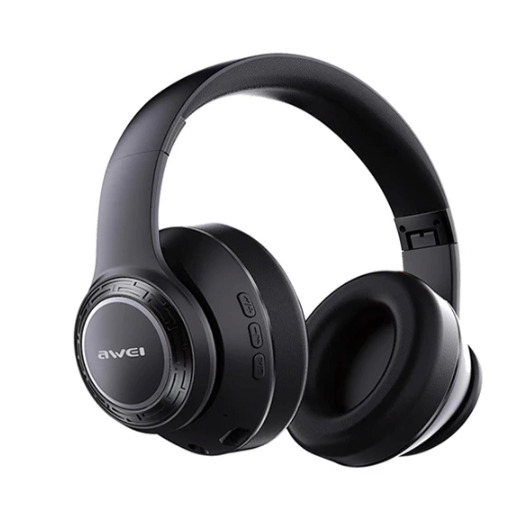 Awei A300BL Ασύρματα/Ενσύρματα Over Ear Ακουστικά με 12 ώρες Λειτουργίας Χρώμα: Μαύρο