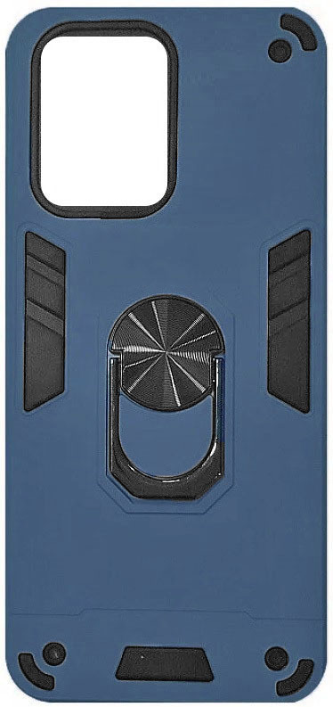 Hybrid Shockproof Armor Case With Rotating Ring για Xiaomi Redmi Note 12 4G Χρώμα: Μπλέ