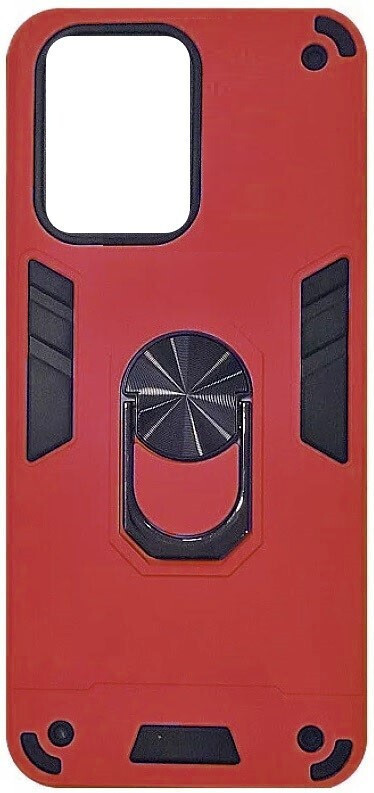 Hybrid Shockproof Armor Case With Rotating Ring για Xiaomi Redmi Note 12 4G Χρώμα: Κόκκινο
