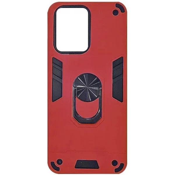 Hybrid Shockproof Armor Case With Rotating Ring για Xiaomi Redmi Note 12 Pro 5G Χρώμα: Κόκκινο