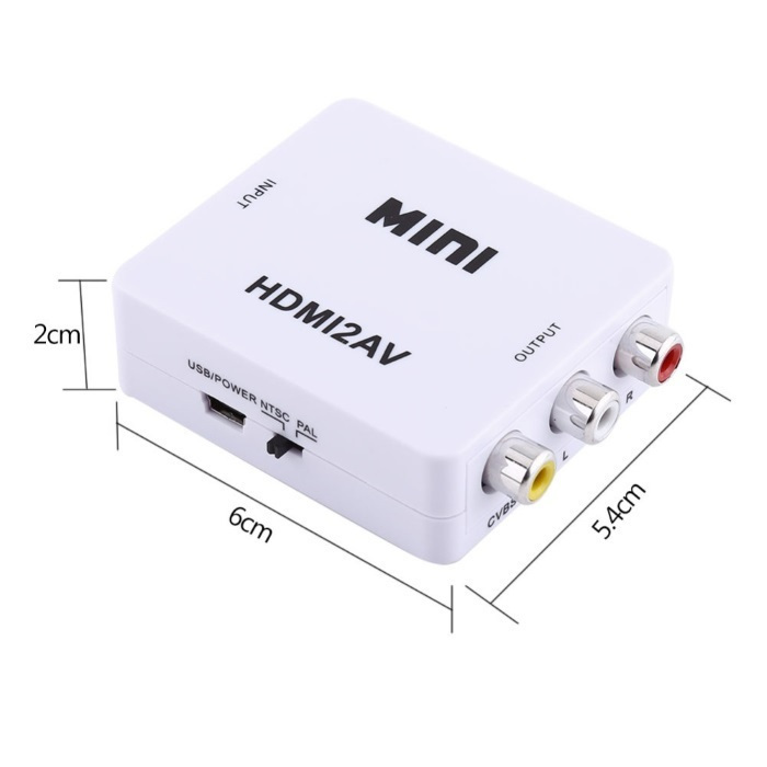 Andowl Μετατροπέας HDMI female σε RCA 2x female Λευκό (QY-V03)